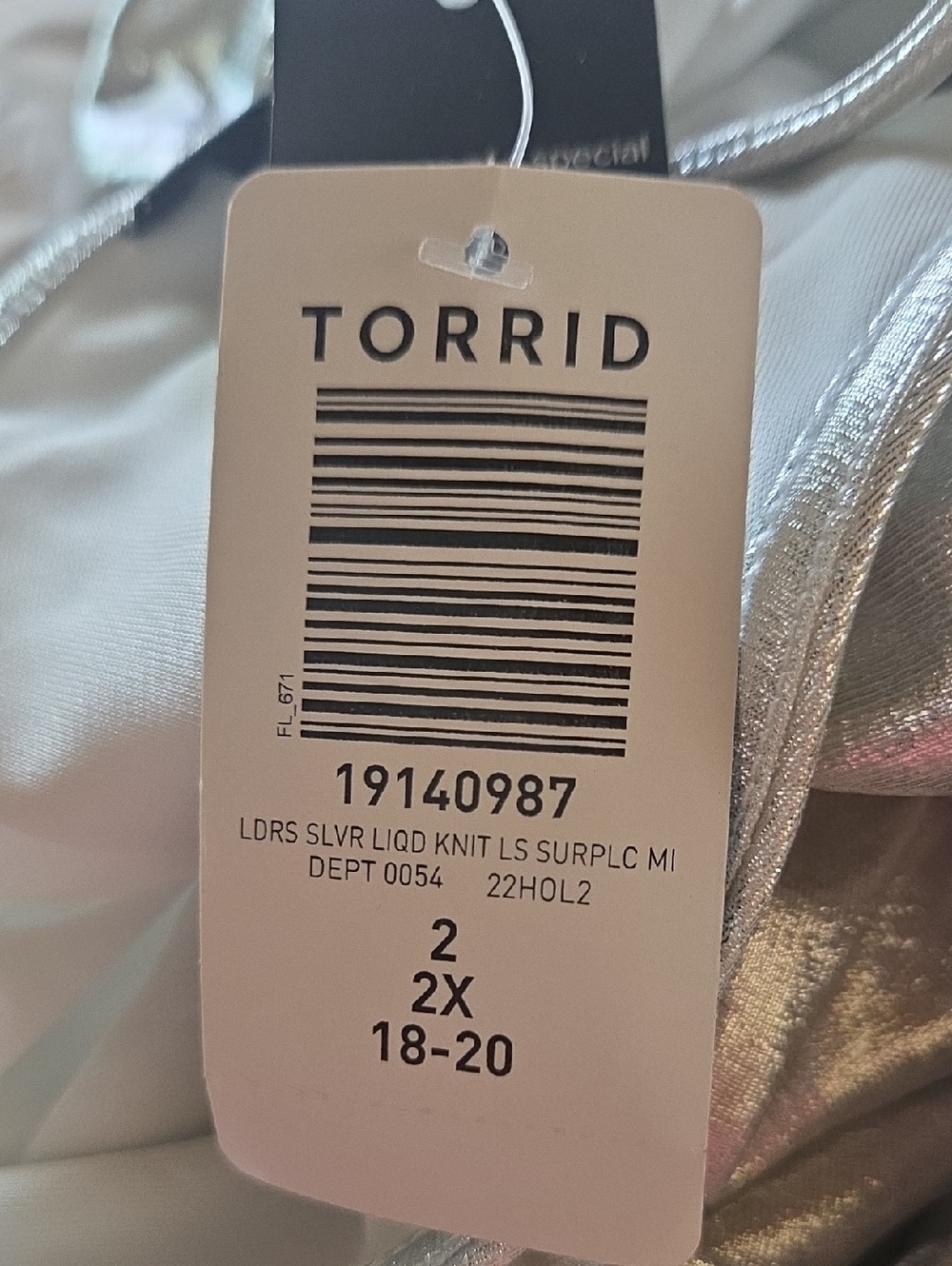 Torrid Silver Metallic Wrap Dress - Picture 9 of 9
